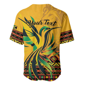 Personalized Black Jamaican Independence Day 1962 Baseball Jersey Jumieka Streamertail Reggae Pattern LT01