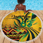 Black Jamaican Independence Day 1962 Beach Blanket Jumieka Streamertail Reggae Pattern LT01