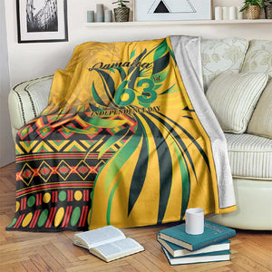 Black Jamaican Independence Day 1962 Blanket Jumieka Streamertail Reggae Pattern LT01