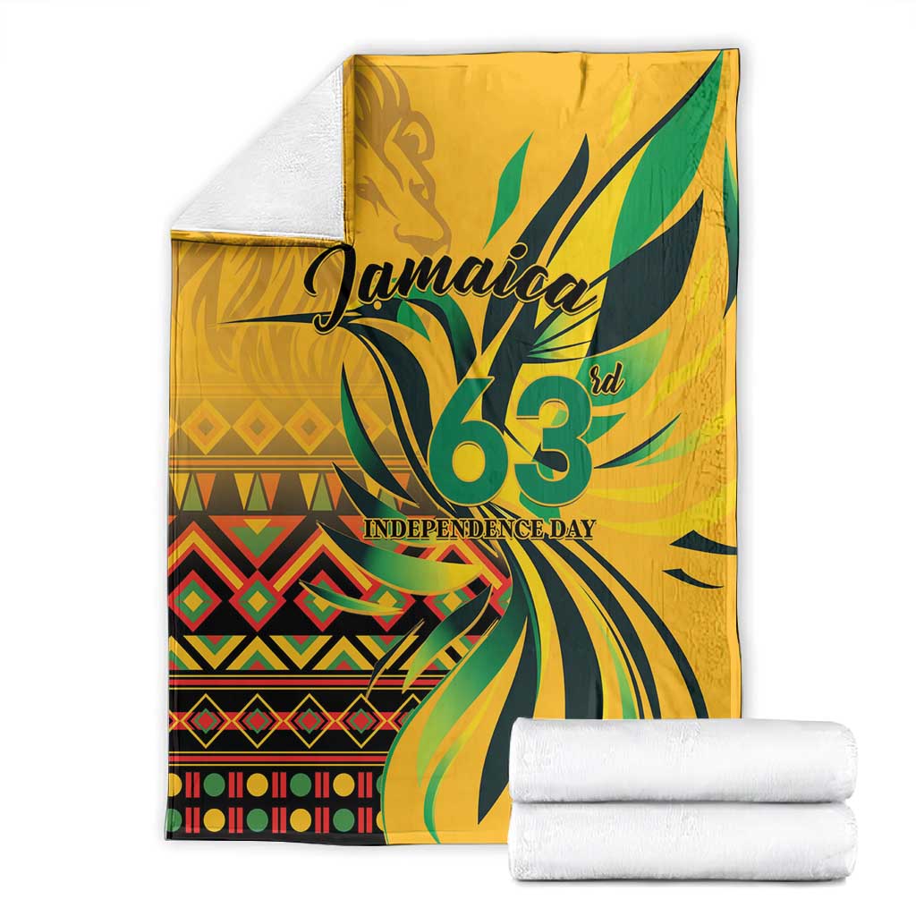 Black Jamaican Independence Day 1962 Blanket Jumieka Streamertail Reggae Pattern LT01