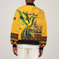 Personalized Black Jamaican Independence Day 1962 Bomber Jacket Jumieka Streamertail Reggae Pattern LT01