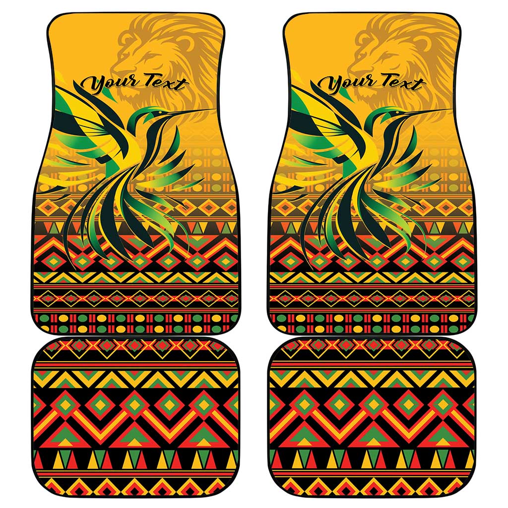 Black Jamaican Independence Day 1962 Car Mats Jumieka Streamertail Reggae Pattern LT01