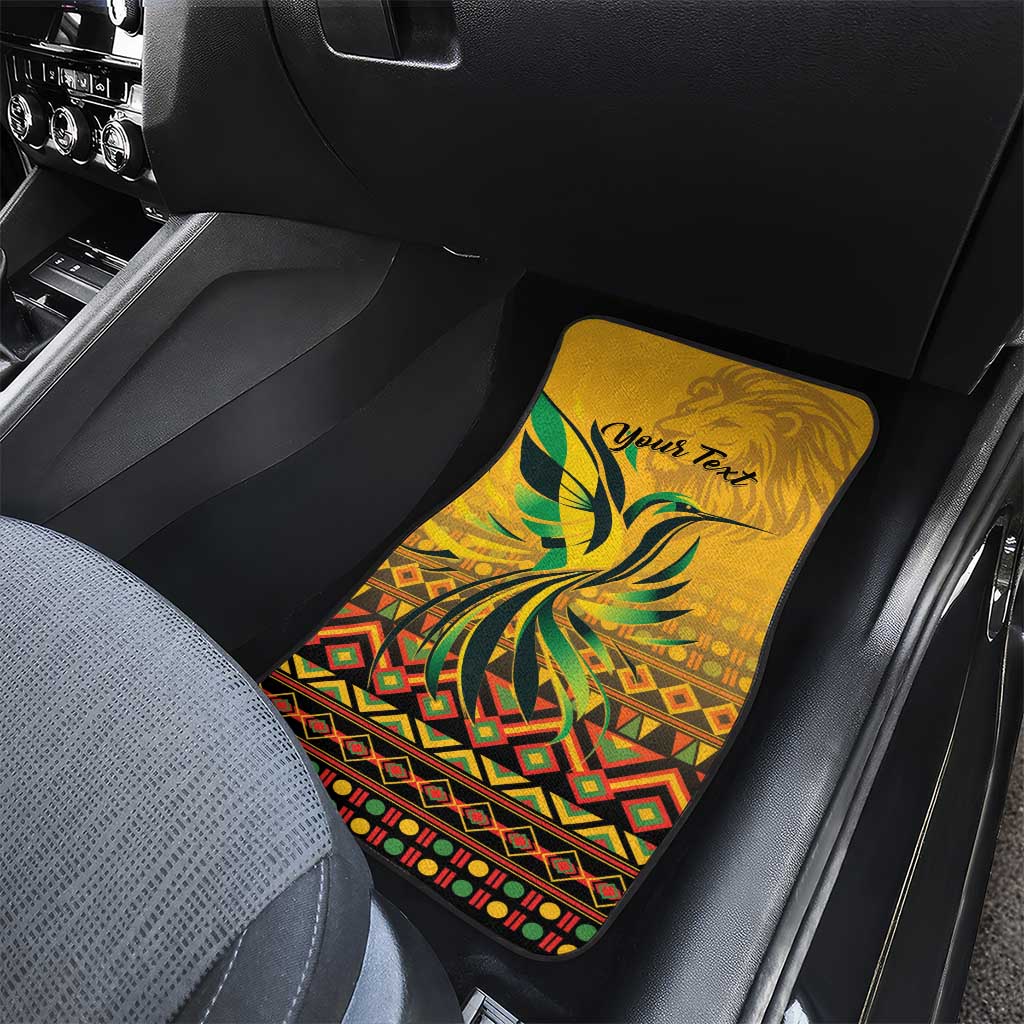 Black Jamaican Independence Day 1962 Car Mats Jumieka Streamertail Reggae Pattern LT01