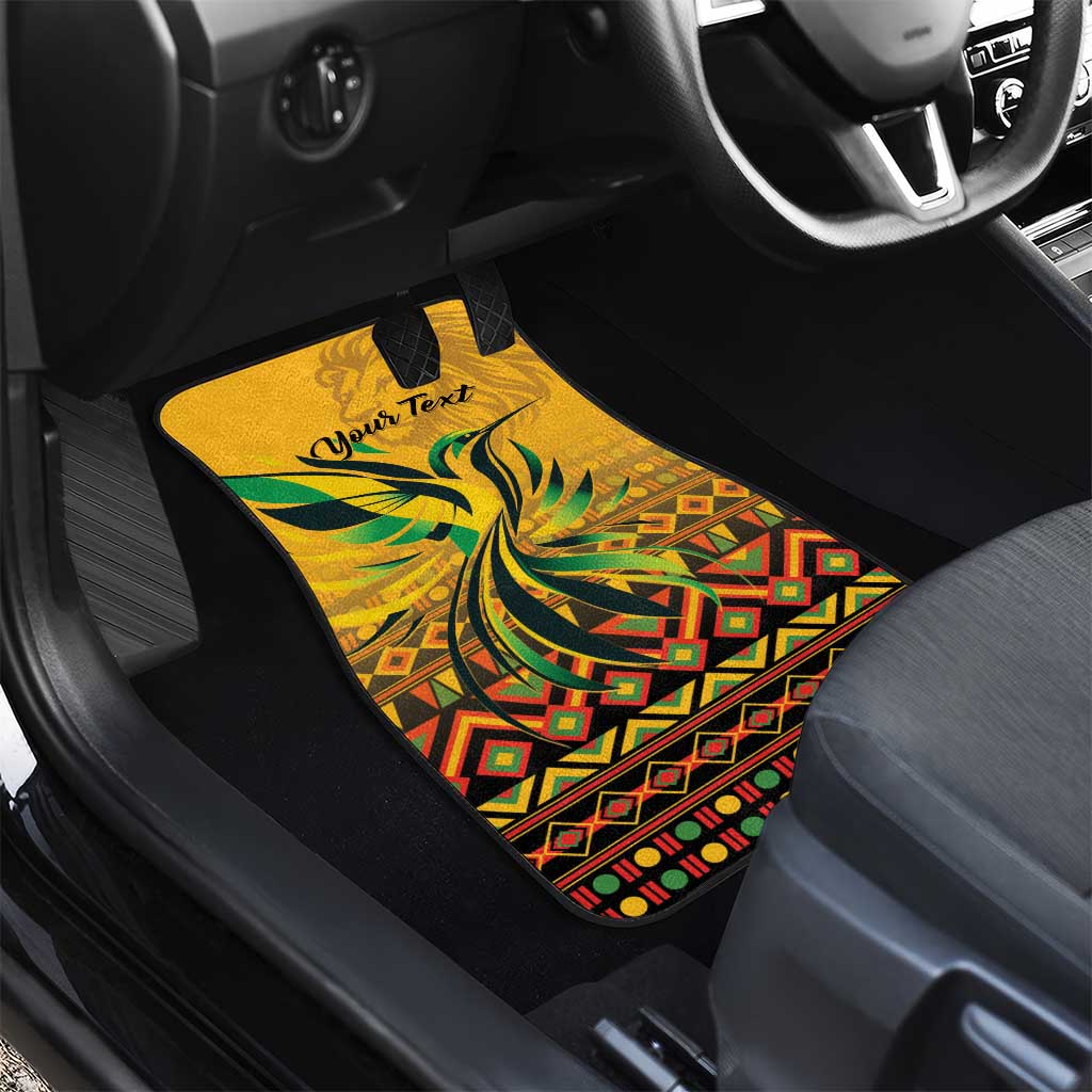 Black Jamaican Independence Day 1962 Car Mats Jumieka Streamertail Reggae Pattern LT01