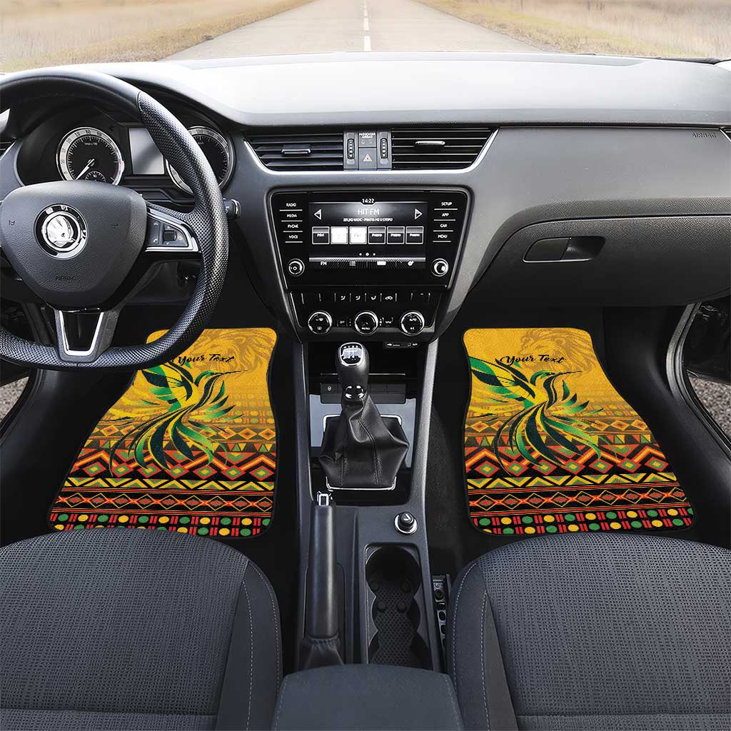 Black Jamaican Independence Day 1962 Car Mats Jumieka Streamertail Reggae Pattern LT01
