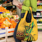 Black Jamaican Independence Day 1962 Grocery Bag Jumieka Streamertail Reggae Pattern LT01