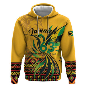 Personalized Black Jamaican Independence Day 1962 Hoodie Jumieka Streamertail Reggae Pattern LT01