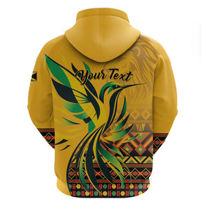 Personalized Black Jamaican Independence Day 1962 Hoodie Jumieka Streamertail Reggae Pattern LT01