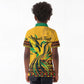 Personalized Black Jamaican Independence Day 1962 Kid Polo Shirt Jumieka Streamertail Reggae Pattern LT01