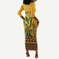 Personalized Black Jamaican Independence Day 1962 Long Sleeve Bodycon Dress Jumieka Streamertail Reggae Pattern LT01
