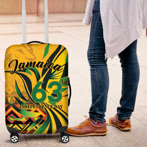 Black Jamaican Independence Day 1962 Luggage Cover Jumieka Streamertail Reggae Pattern LT01