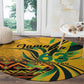 Black Jamaican Independence Day 1962 Round Carpet Jumieka Streamertail Reggae Pattern LT01