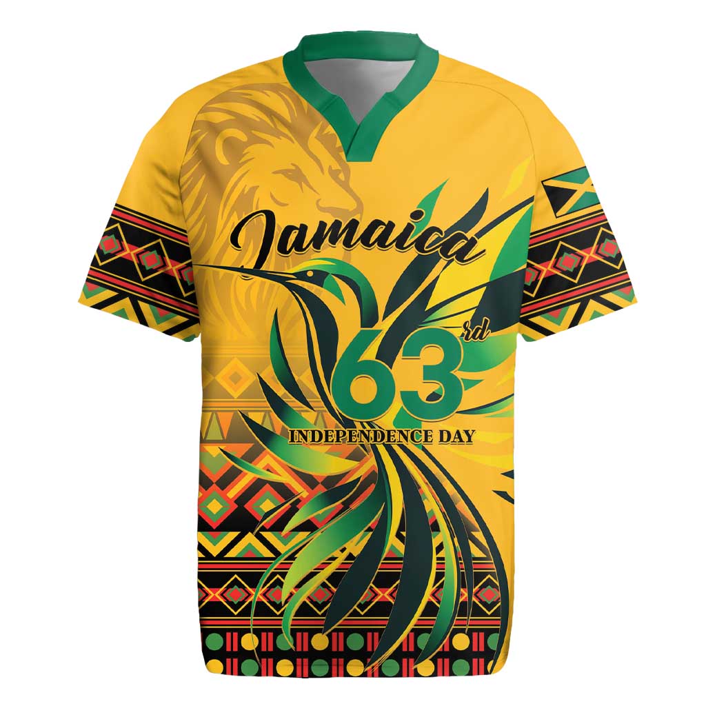Personalized Black Jamaican Independence Day 1962 Rugby Jersey Jumieka Streamertail Reggae Pattern LT01