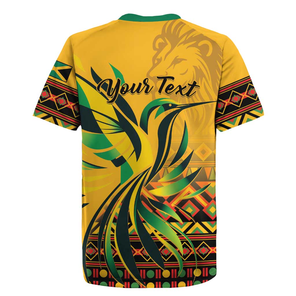 Personalized Black Jamaican Independence Day 1962 Rugby Jersey Jumieka Streamertail Reggae Pattern LT01