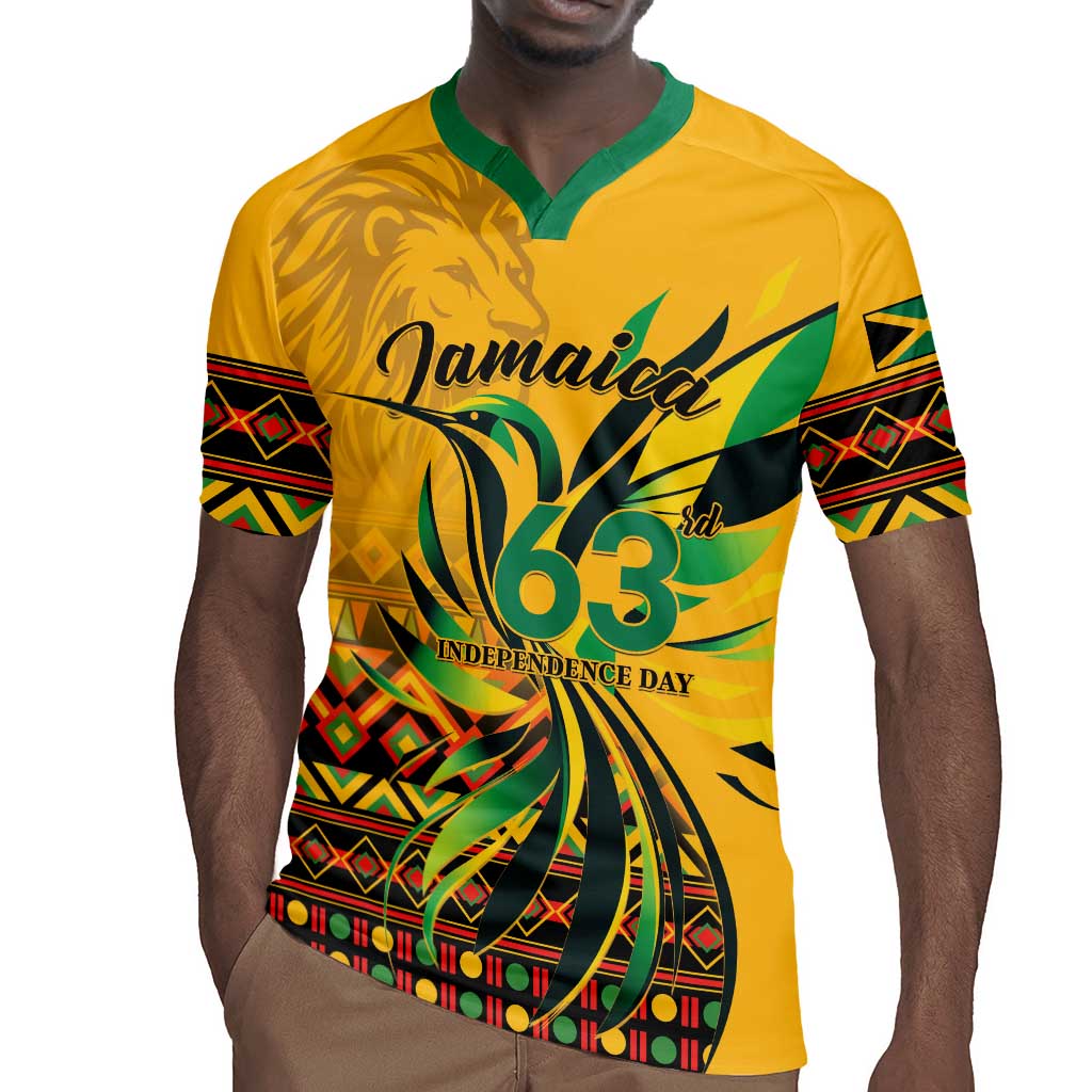 Personalized Black Jamaican Independence Day 1962 Rugby Jersey Jumieka Streamertail Reggae Pattern LT01