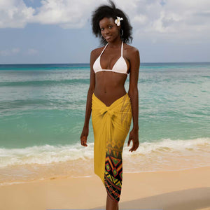 Black Jamaican Independence Day 1962 Sarong Jumieka Streamertail Reggae Pattern LT01