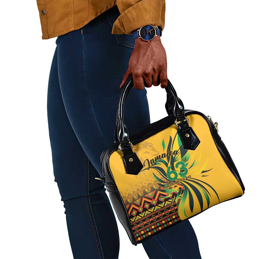 Black Jamaican Independence Day 1962 Shoulder Handbag Jumieka Streamertail Reggae Pattern LT01