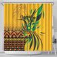 Black Jamaican Independence Day 1962 Shower Curtain Jumieka Streamertail Reggae Pattern LT01