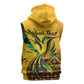 Personalized Black Jamaican Independence Day 1962 Sleeveless Hoodie Jumieka Streamertail Reggae Pattern - African Pride
