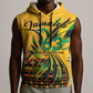 Personalized Black Jamaican Independence Day 1962 Sleeveless Hoodie Jumieka Streamertail Reggae Pattern - African Pride
