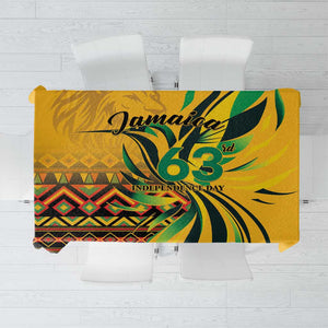 Black Jamaican Independence Day 1962 Tablecloth Jumieka Streamertail Reggae Pattern LT01