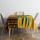 Black Jamaican Independence Day 1962 Tablecloth Jumieka Streamertail Reggae Pattern LT01
