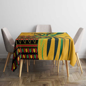 Black Jamaican Independence Day 1962 Tablecloth Jumieka Streamertail Reggae Pattern LT01