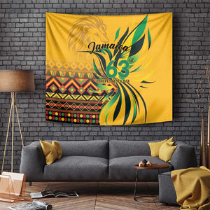 Black Jamaican Independence Day 1962 Tapestry Jumieka Streamertail Reggae Pattern LT01