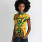 Personalized Black Jamaican Independence Day 1962 Women Polo Shirt Jumieka Streamertail Reggae Pattern LT01