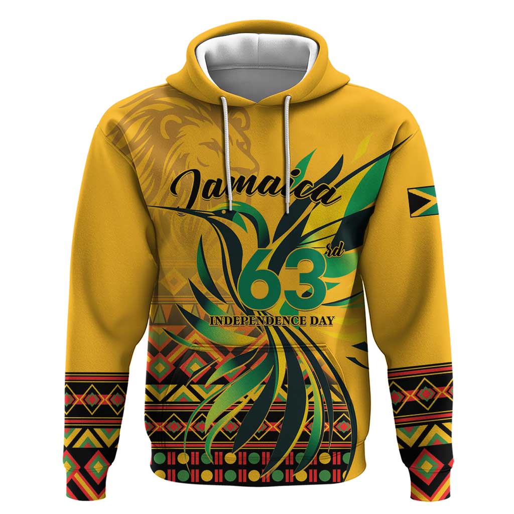 Personalized Black Jamaican Independence Day 1962 Zip Hoodie Jumieka Streamertail Reggae Pattern LT01