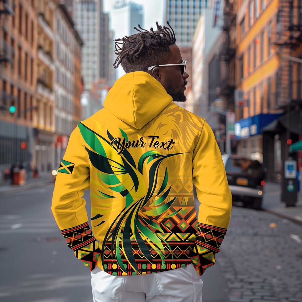 Personalized Black Jamaican Independence Day 1962 Zip Hoodie Jumieka Streamertail Reggae Pattern LT01