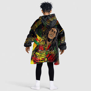 The Father of Reggae KId Wearable Blanket Hoodie - Legendary Birthday Tribute