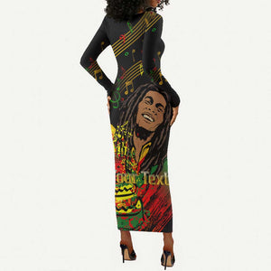 The Father of Reggae Long Sleeve Bodycon Dress - Legendary Birthday Tribute LT01