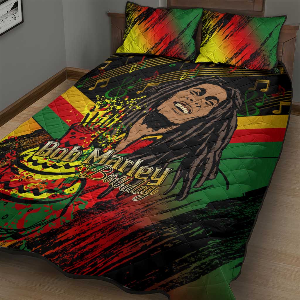 The Father of Reggae Quilt Bed Set - Legendary Birthday Tribute