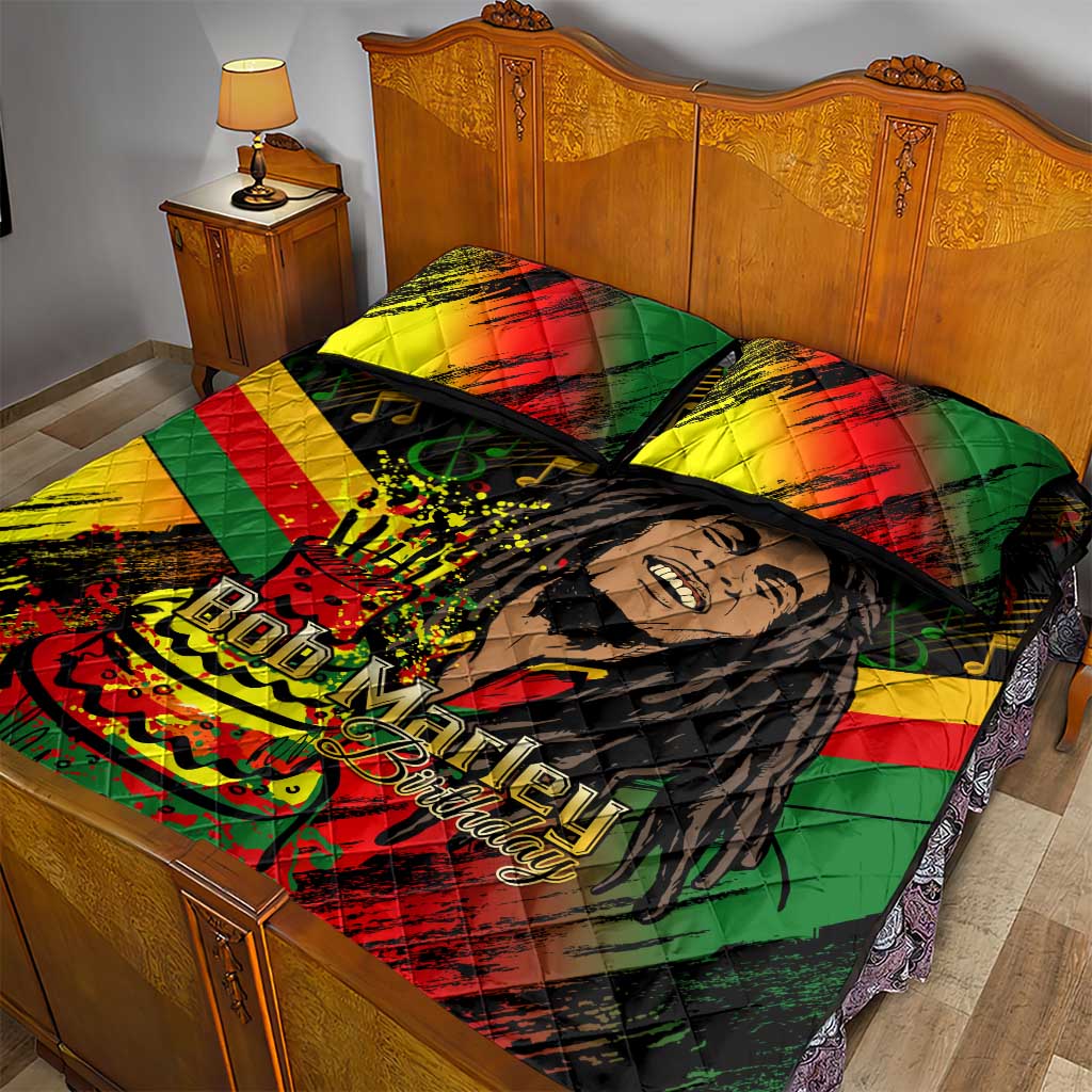 The Father of Reggae Quilt Bed Set - Legendary Birthday Tribute