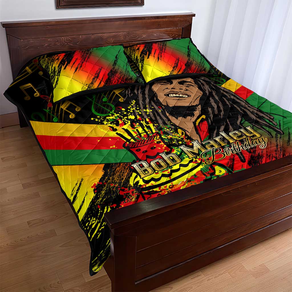 The Father of Reggae Quilt Bed Set - Legendary Birthday Tribute