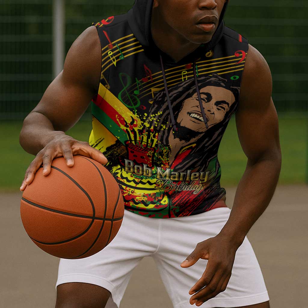 The Father of Reggae Sleeveless Hoodie - Legendary Birthday Tribute - African Pride