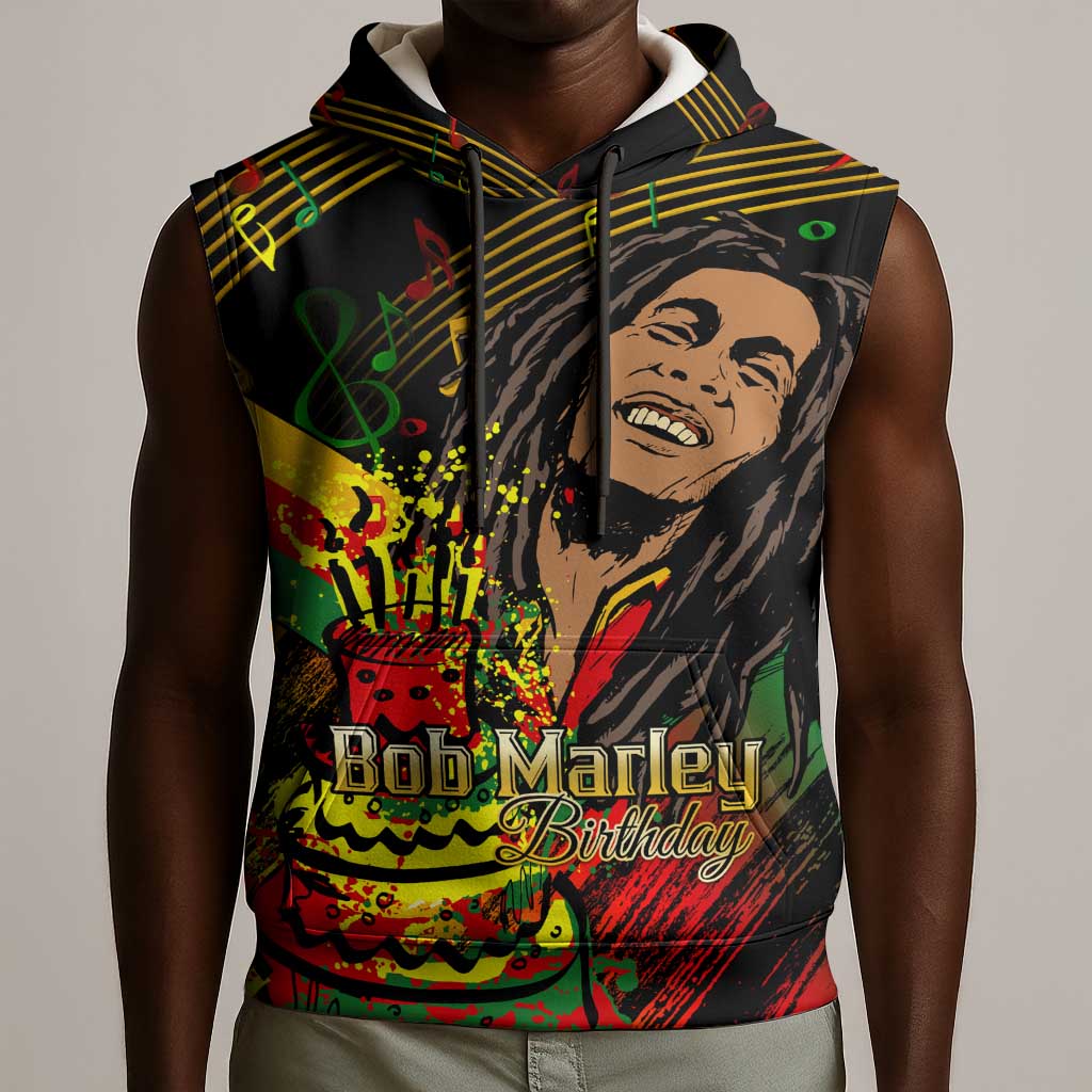 The Father of Reggae Sleeveless Hoodie - Legendary Birthday Tribute - African Pride