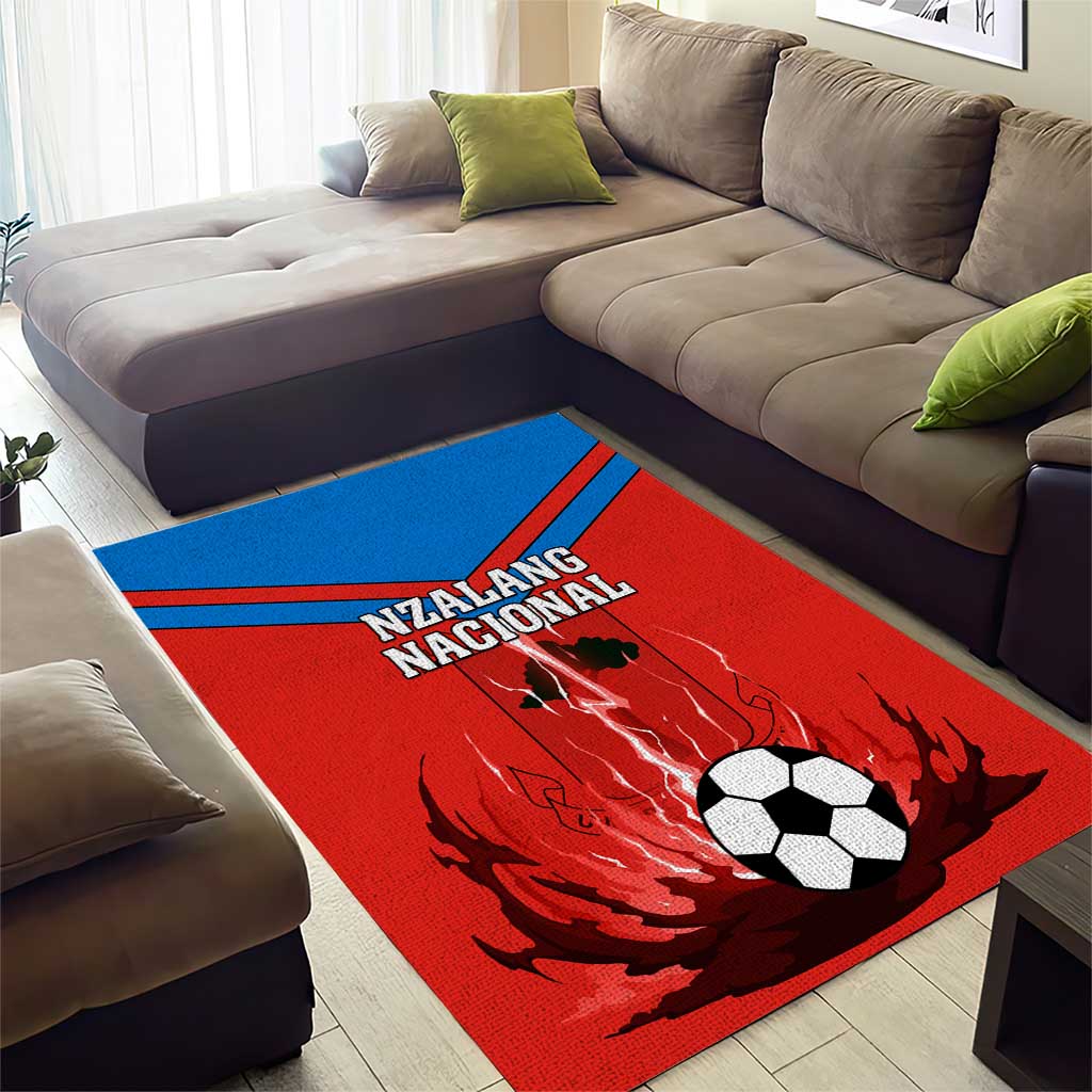 Support Nzalang Nacional - Equatorial Guinea Football Area Rug