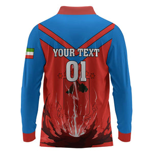 Support Nzalang Nacional - Equatorial Guinea Football Long Sleeve Polo Shirt