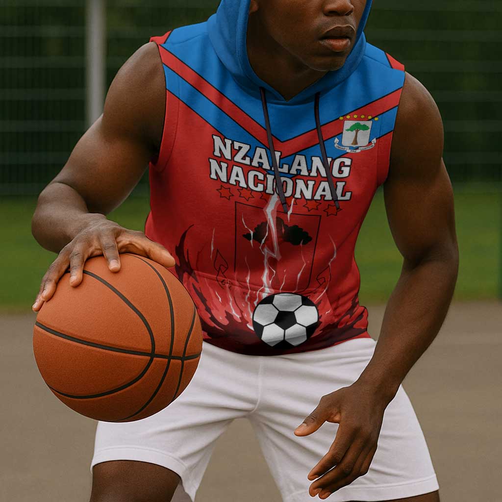 Support Nzalang Nacional - Equatorial Guinea Football Sleeveless Hoodie - African Pride