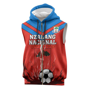 Support Nzalang Nacional - Equatorial Guinea Football Sleeveless Zip Hoodie - African Pride