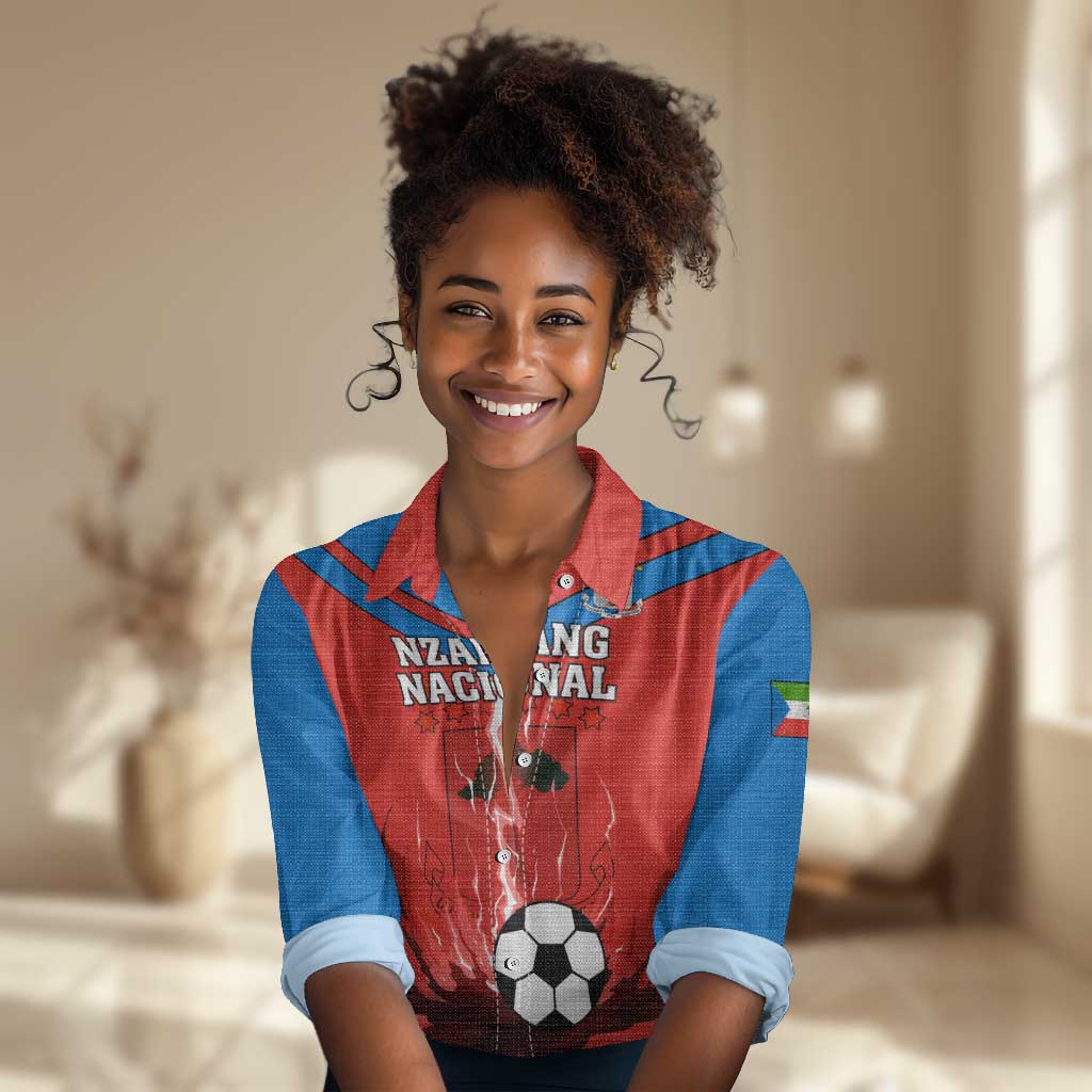 Support Nzalang Nacional - Equatorial Guinea Football Women Casual Shirt LT01
