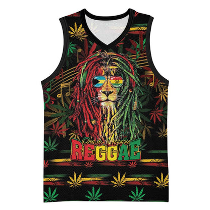 Personalized The Bahamas One Love Reggae Lion Basketball Jersey Caribbean Reggae Spirit