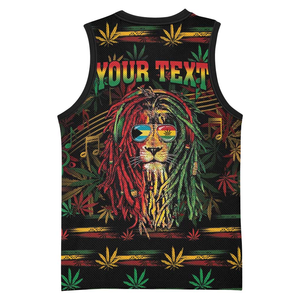 Personalized The Bahamas One Love Reggae Lion Basketball Jersey Caribbean Reggae Spirit