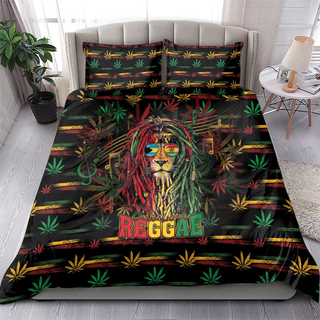 The Bahamas One Love Reggae Lion Bedding Set Caribbean Reggae Spirit