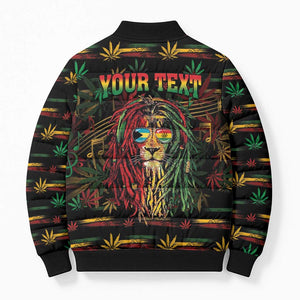 Personalized The Bahamas One Love Reggae Lion Bomber Puffer Jacket Caribbean Reggae Spirit