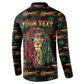 Personalized The Bahamas One Love Reggae Lion Button Sweatshirt Caribbean Reggae Spirit