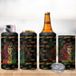 Personalized The Bahamas One Love Reggae Lion 4 in 1 Can Cooler Tumbler Caribbean Reggae Spirit