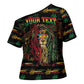 Personalized The Bahamas One Love Reggae Lion Cross Shoulder Shirt Caribbean Reggae Spirit